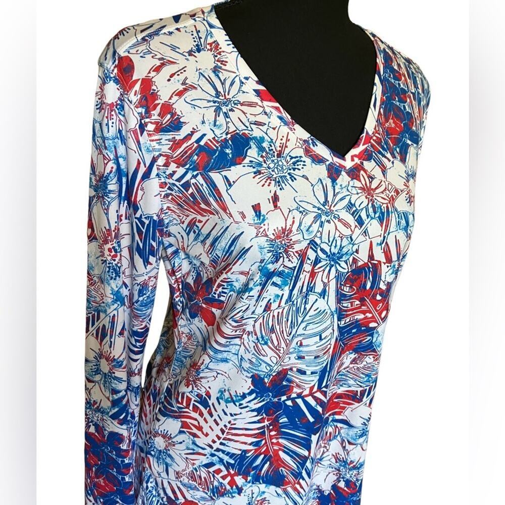 Reel Legends Red white and blue lightweight SPF long sleeve S shirt EUC - Picture 8 of 15